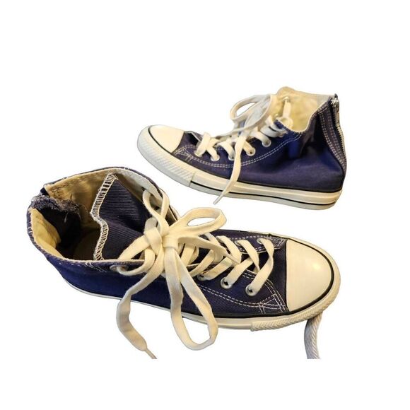 Converse Chuck Taylor All Star Hightops Back Zip-Up NWOT Navy 144782C women's si - Picture 5 of 5